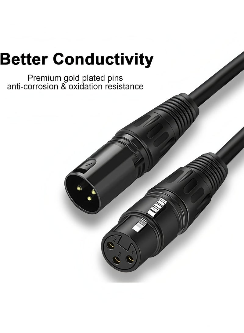 Apluynm XLR Microphone Cable Male To Female 3 Pin Cannon Balanced Extension Cable for Recording Applications, Mixers, Speaker Systems, DMX Lights,Mixer,Amplifiers (5 Meters) - Image 5